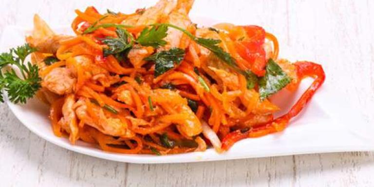 Курица с корейской морковью - рецепт приготовления с фото от Maggi.ru