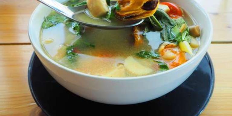 Простой суп с мидиями - рецепт приготовления с фото от Maggi.ru