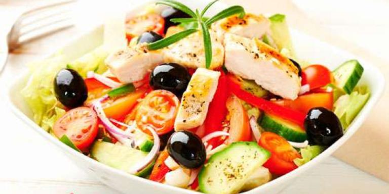 Салат с маслинами и курицей — рецепт с фото от Maggi.ru