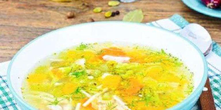 Яркий куриный суп с тыквой — суп с тыквой на курином бульоне
