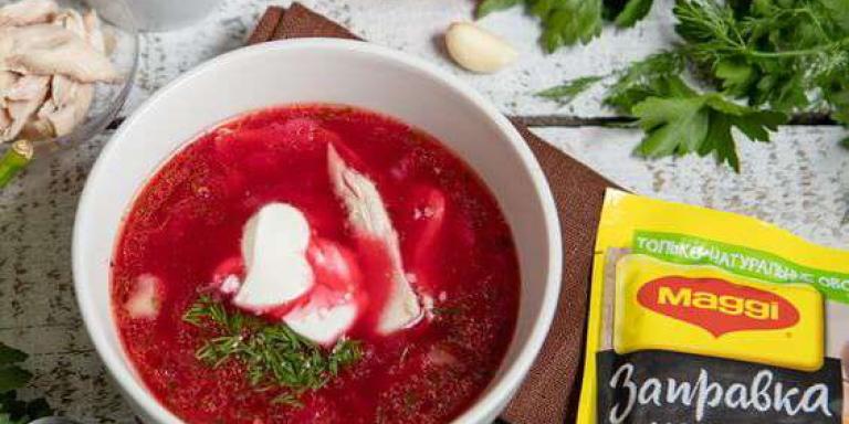 Красный борщ с курицей и болгарским перцем, пошаговый рецепт с фото