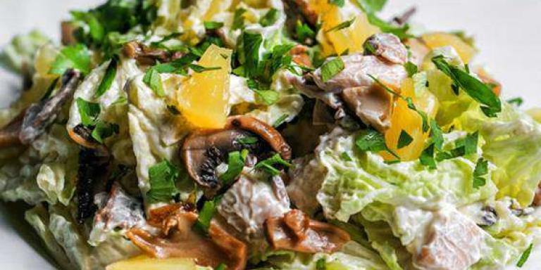 Салат с грибами и фруктами - рецепт приготовления с фото от Maggi.ru