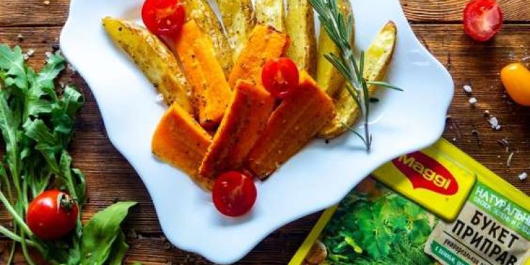 Запеченные картофель и морковь - рецепт приготовления с фото от Maggi.ru
