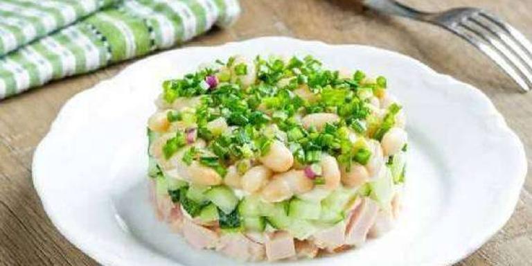Салат из фасоли и копчёной колбасы - рецепт приготовления с фото от Maggi.ru