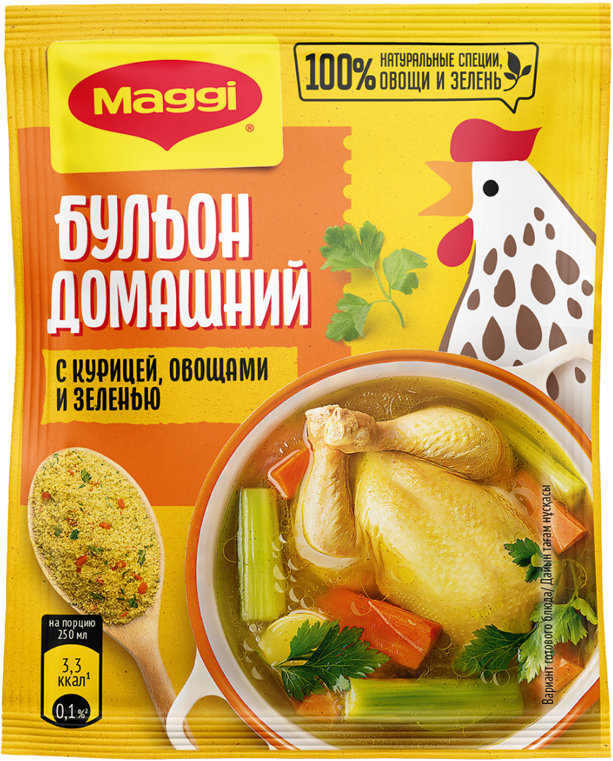 MAGGI® Бульон Домашний с курицей, овощами и зеленью | Maggi®