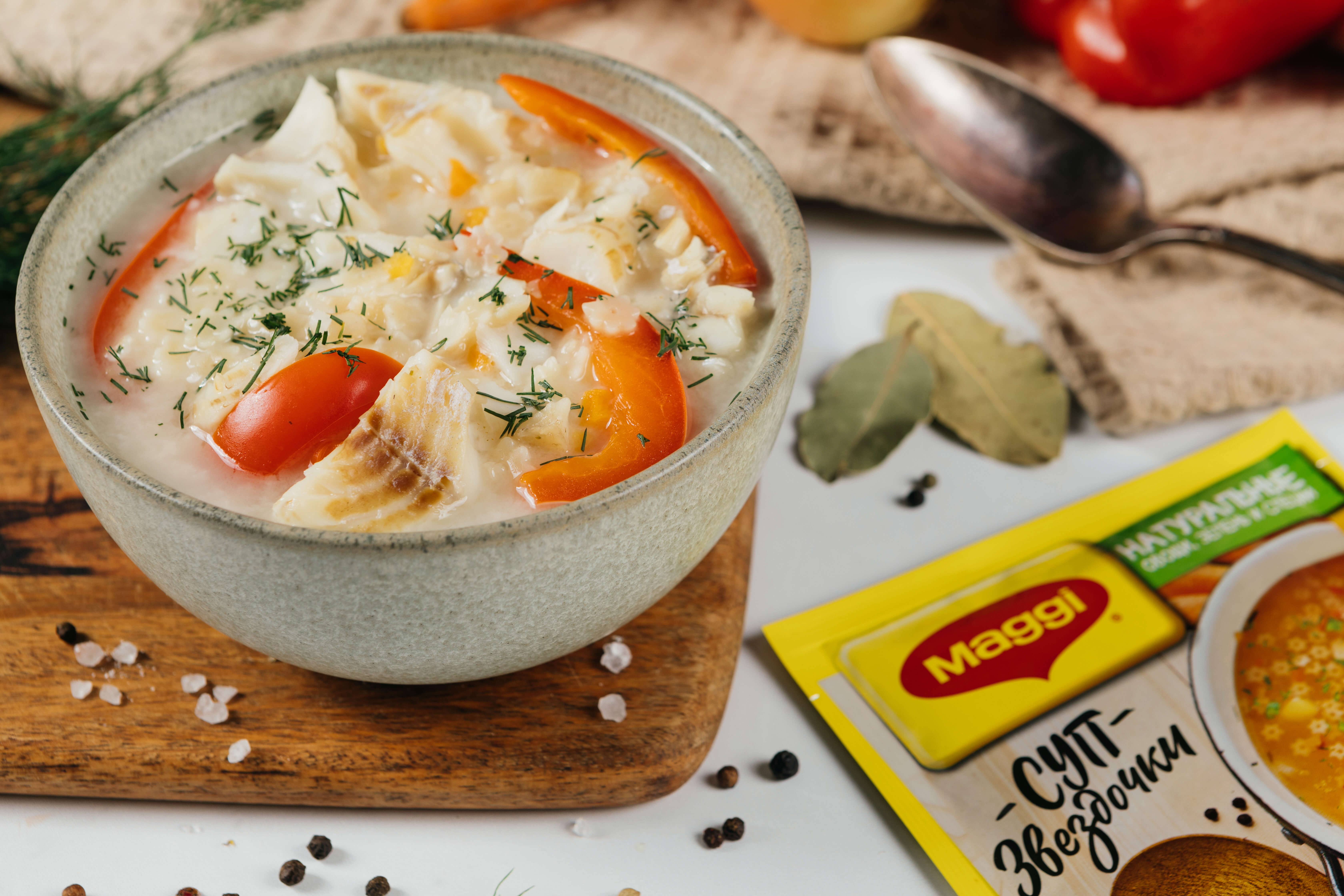 Звездный суп с минтаем - рецепт приготовления с фото от Maggi.ru