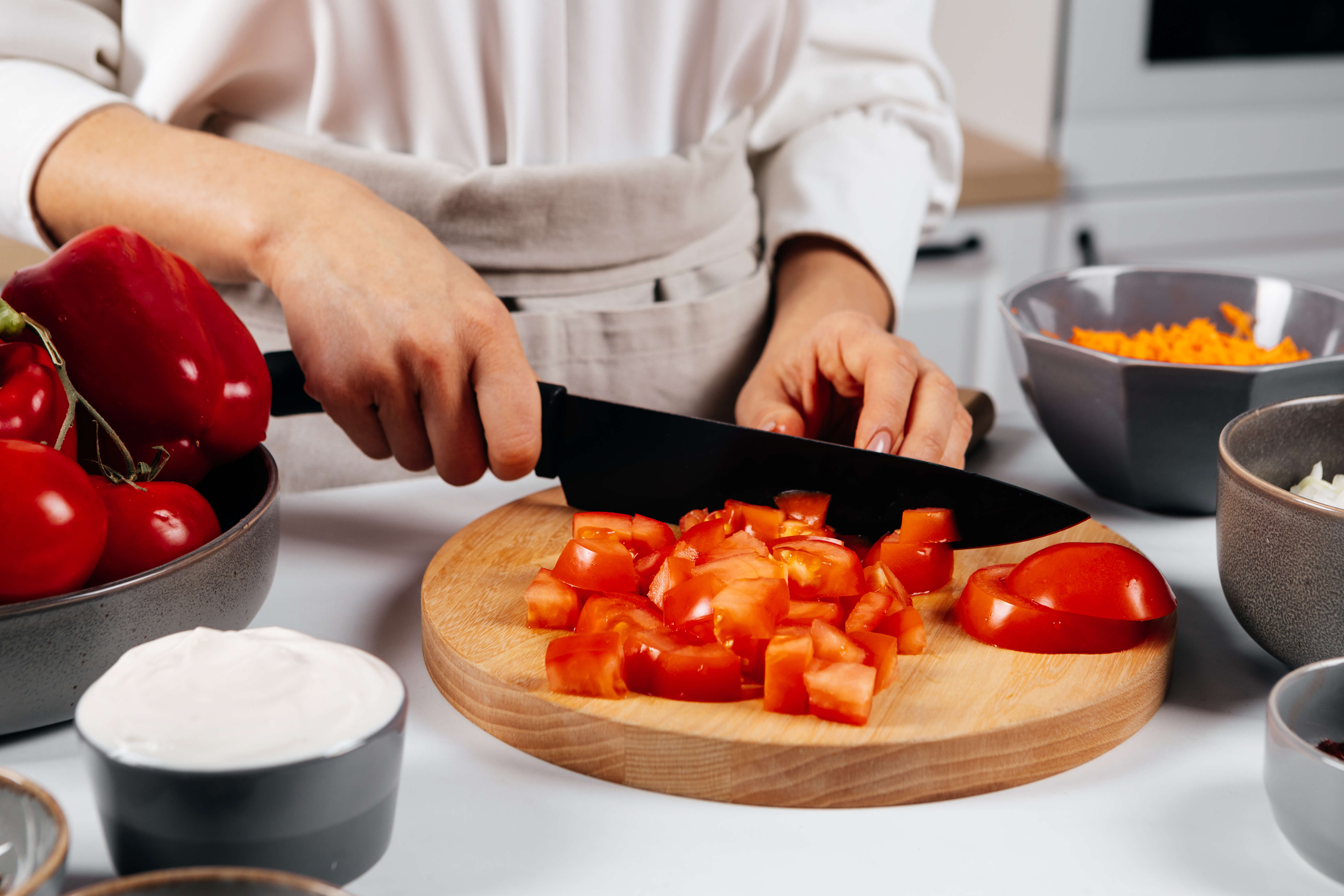 Запеченный фаршированный перец с булгуром и овощами без мяса