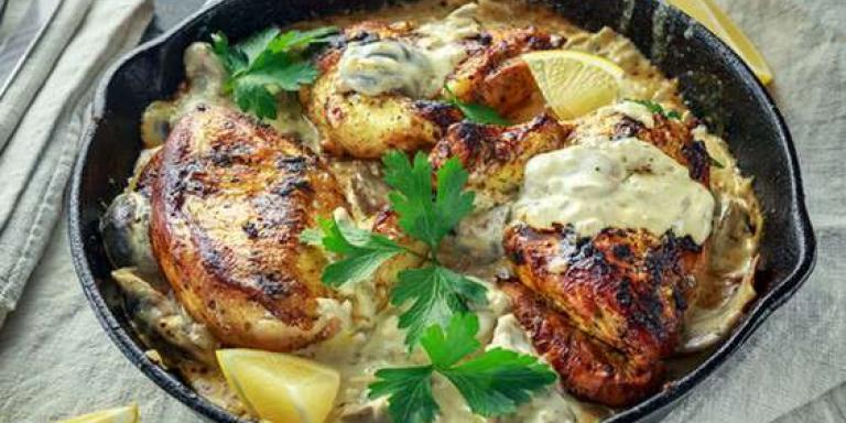 Картошка с курицей и грибами в духовке - рецепт приготовления с фото от Maggi.ru