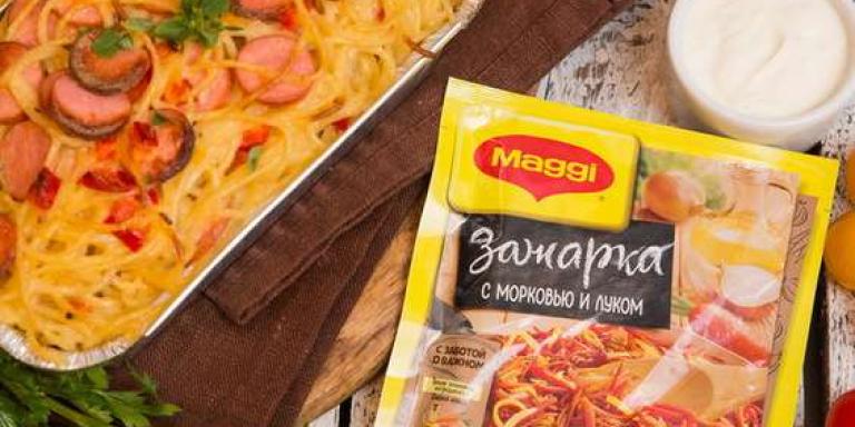 Запеканка с сосисками и макаронами - пошагово с фото от Maggi.ru